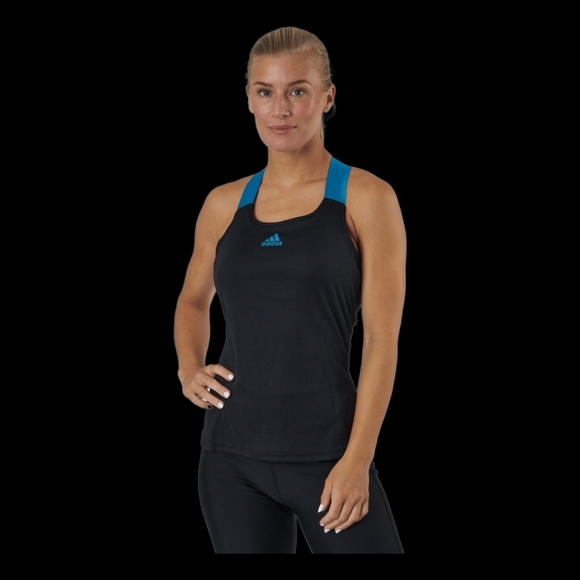 adidas - Womens Primeblue AeroKnit Y-Tank Top - Black - Picture 2 of 8